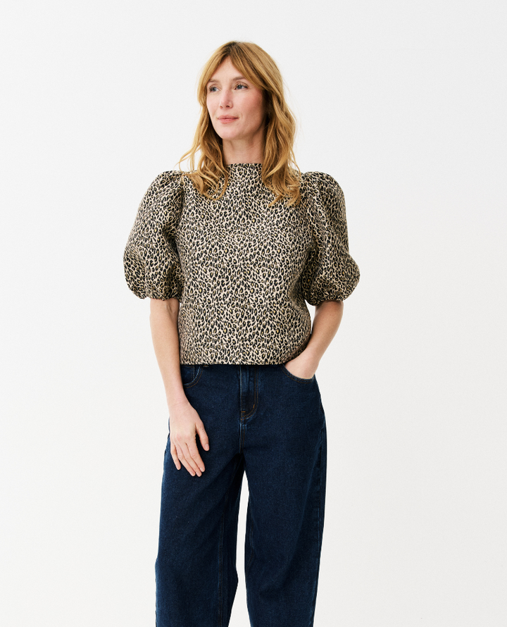 Maison Anana Emira Leopard Blouse