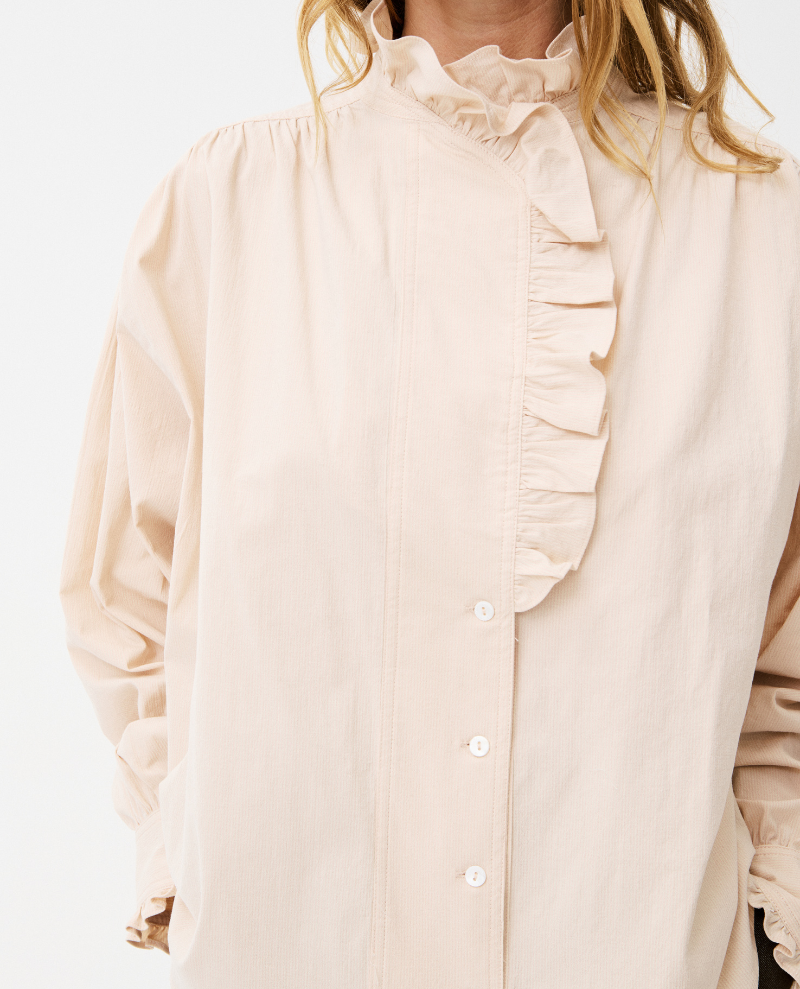 Maison Anana Paulette Pink Ruffle Shirt