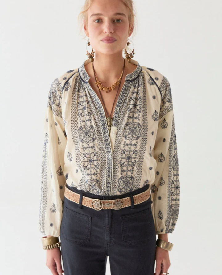 Maison Hotel Stefanie Sole White Blouse