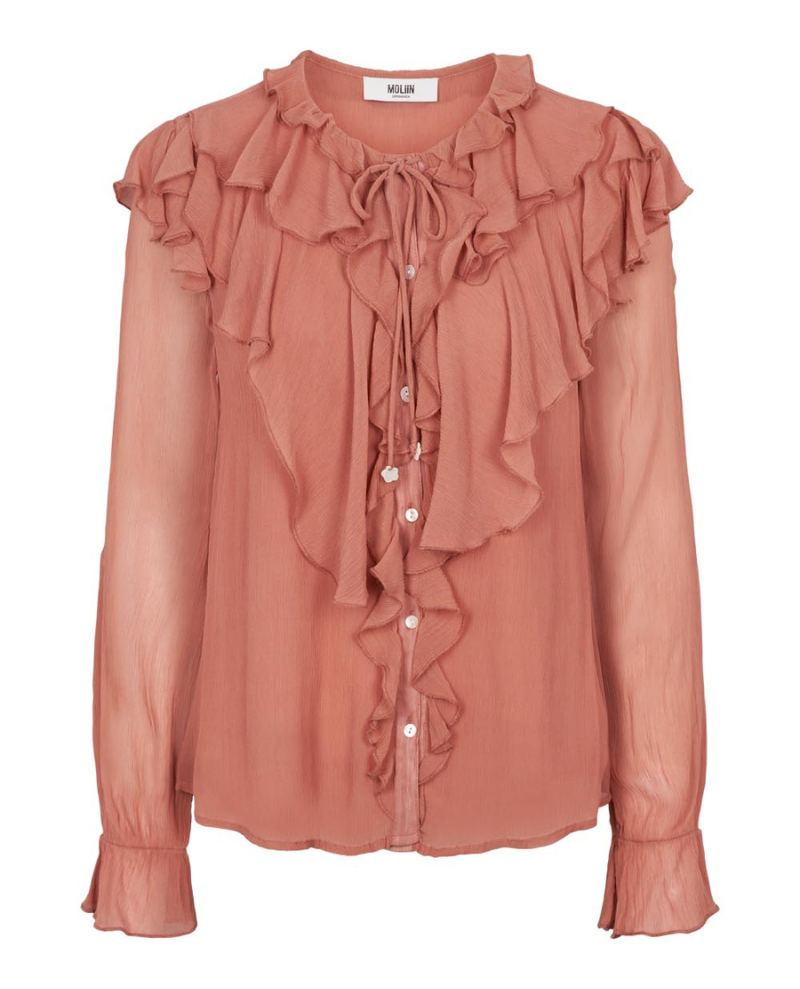 Moliin Angel Cedar Wood Ruffle Blouse