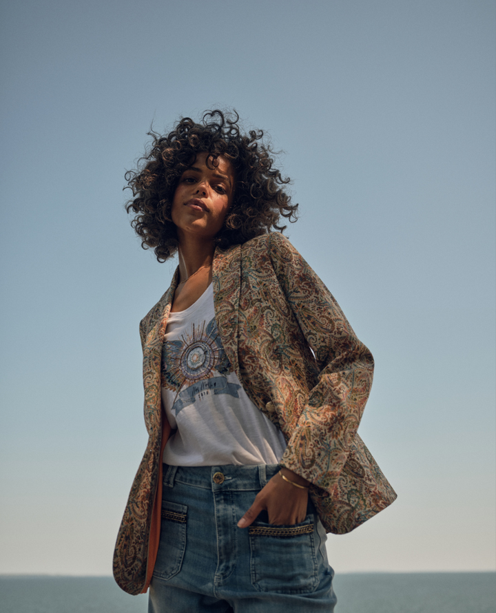 Mos Mosh Sinu Paisley Blazer Biscuit Clothing Ltd