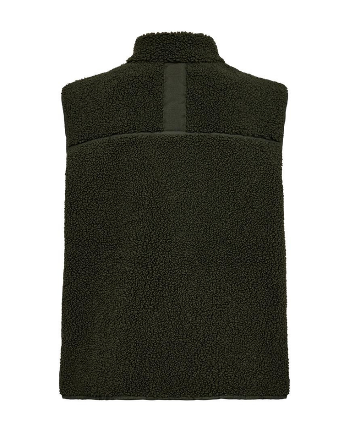 Mos Mosh Rowe Teddy Forest Green Gilet