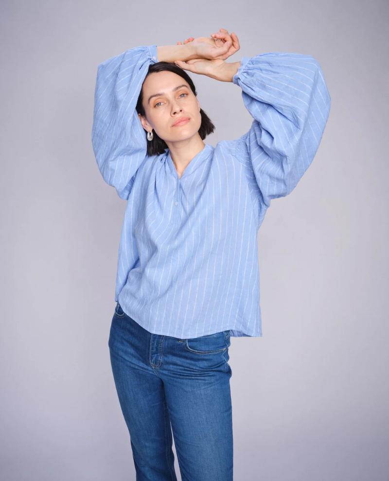 Mos Mosh Safi Hydrangea Blue Blouse