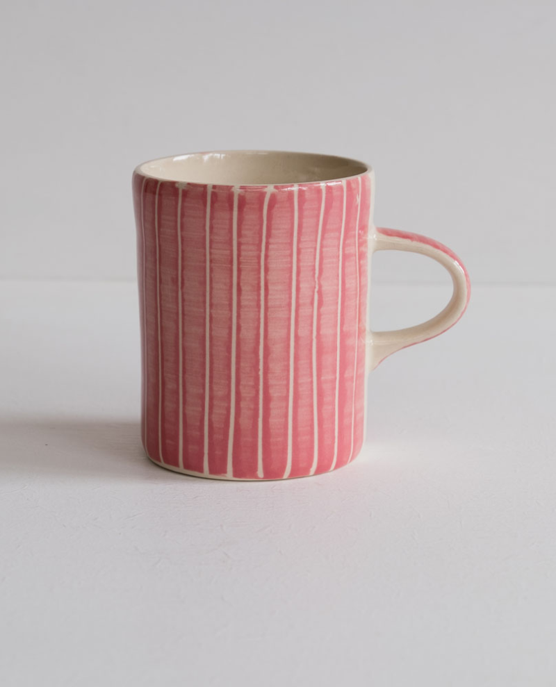 Musango Demi Rose Pink Stripe Mug