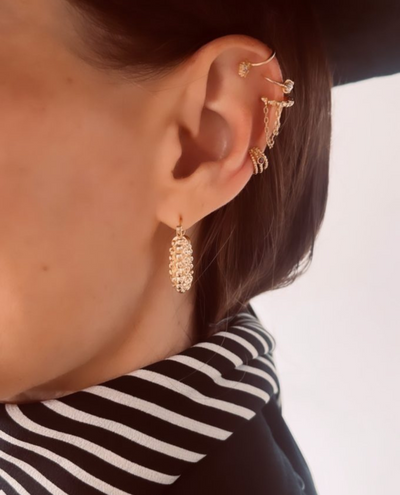 Mimi Et Toi Gold Cammi Hoop Earrings