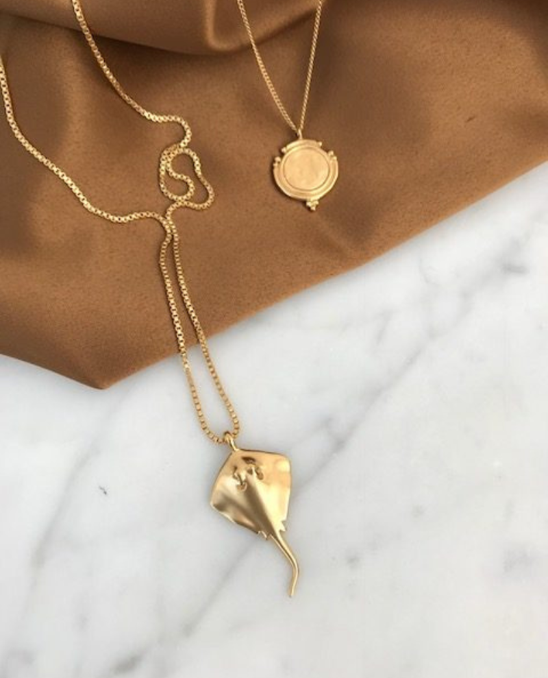 Mimi Et Toi Gold Ray Necklace