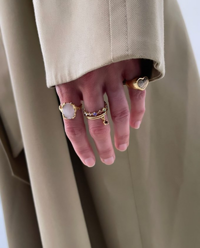 Mimi Et Toi Gold Roselyn Quartz Ring