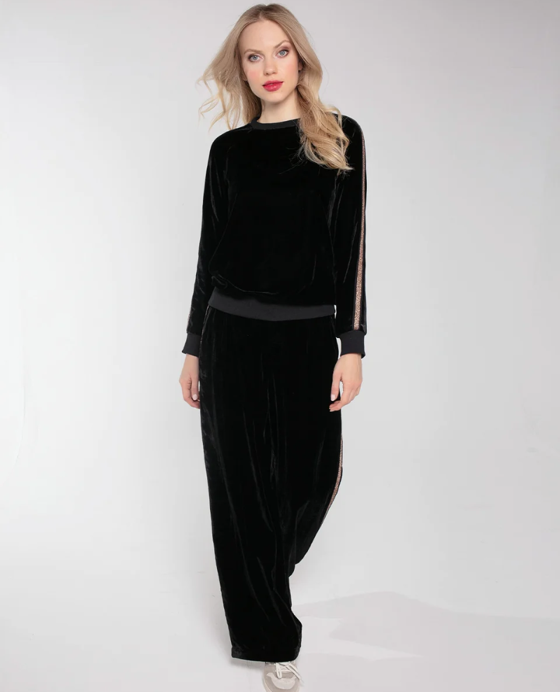 Nooki Phoenix Black Velvet Trousers