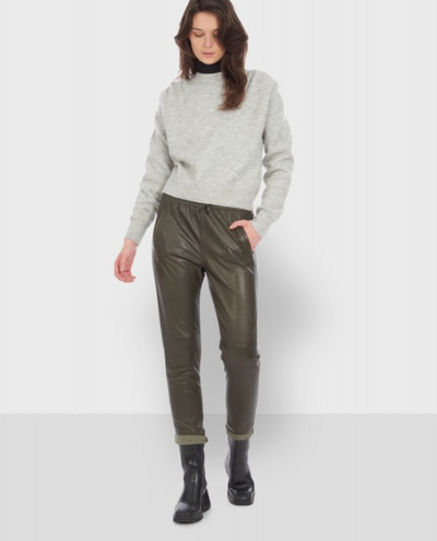 Oakwood Gift Khaki Leather Trousers