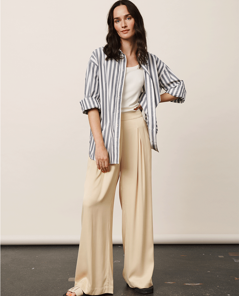 part two womens beo peyote beige neutral ladies causal wide leg jersey trousers