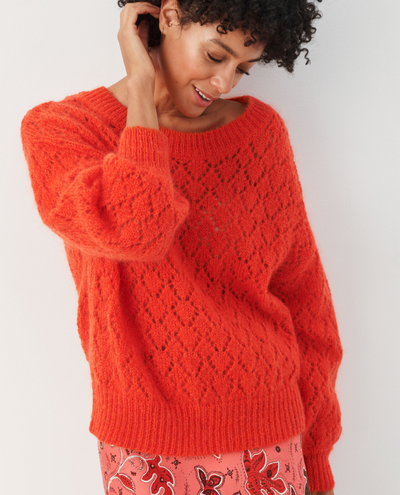Part Two Carline Spice Orange Knit