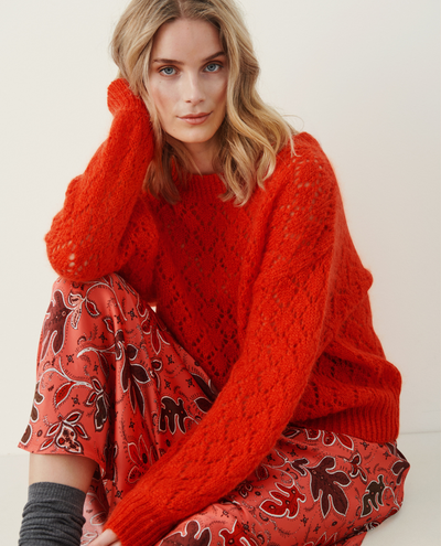 Part Two Carline Spice Orange Knit