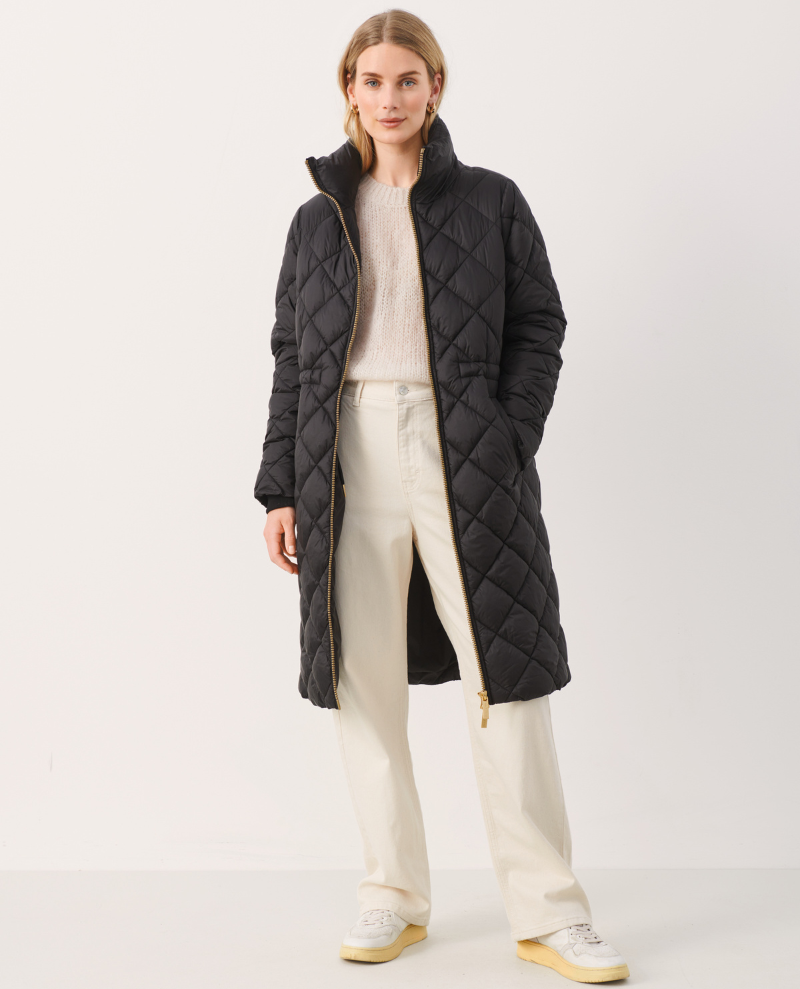 Part Two Chea Black Quilted Jacket Biscuit Clothing Ltd