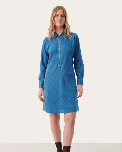 Part Two Cissel Short Blue Denim Dress