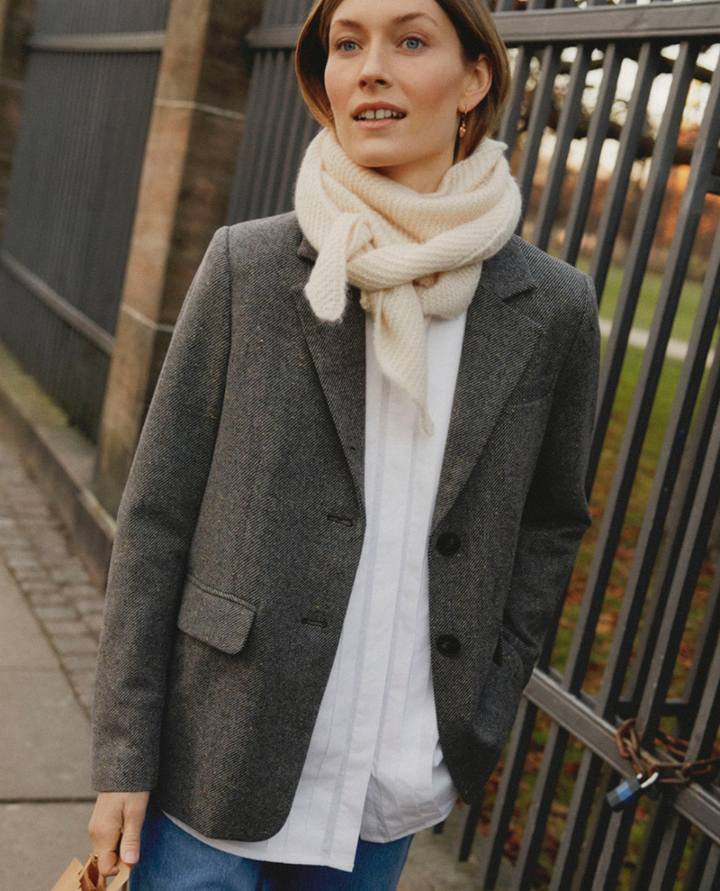 Part Two Corna Black Tweed Blazer