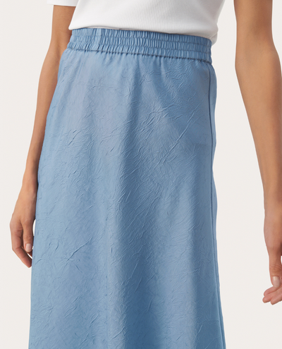Part Two Dolly Faded Denim Midi Skirt