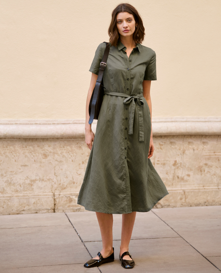 Part Two Eflin Kalamata Green Shirt Dress