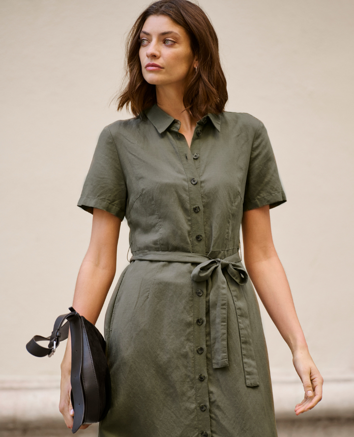 Part Two Eflin Kalamata Green Shirt Dress
