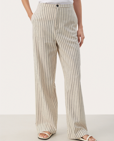 Part Two Eleana Navy Stripe Trousers