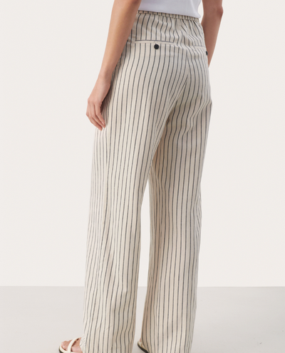 Part Two Eleana Navy Stripe Trousers