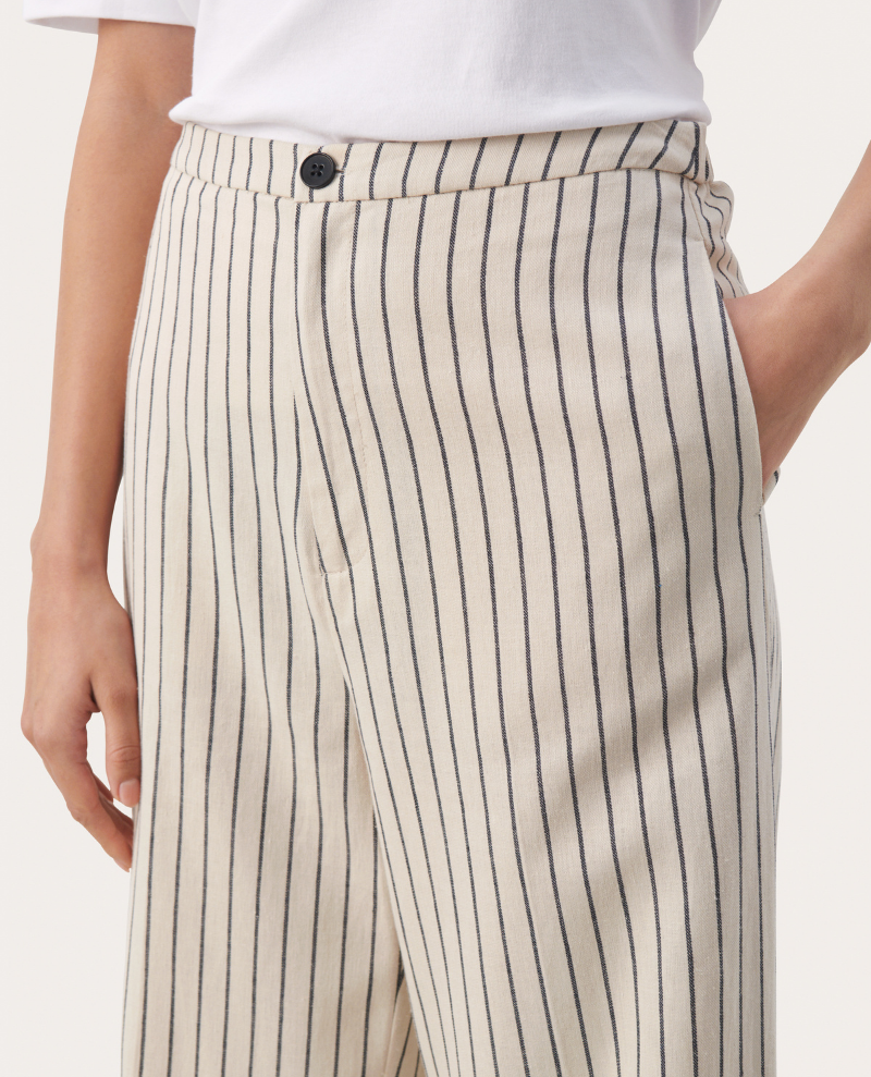 Part Two Eleana Navy Stripe Trousers