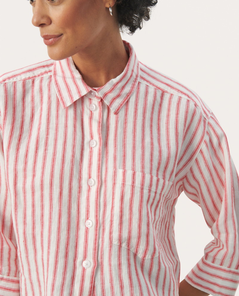 Part Two Enava Claret Red Stripe Shirt