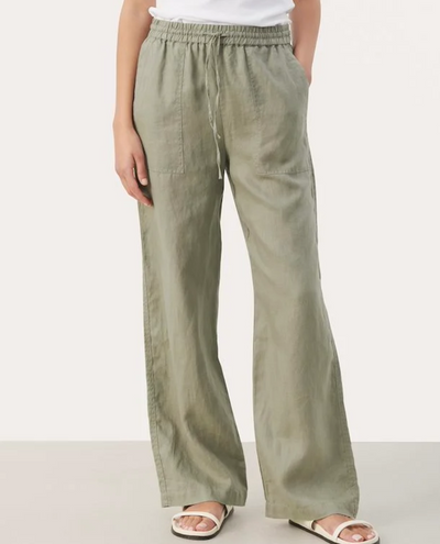 Part Two Eniola Vetiver Green Trousers
