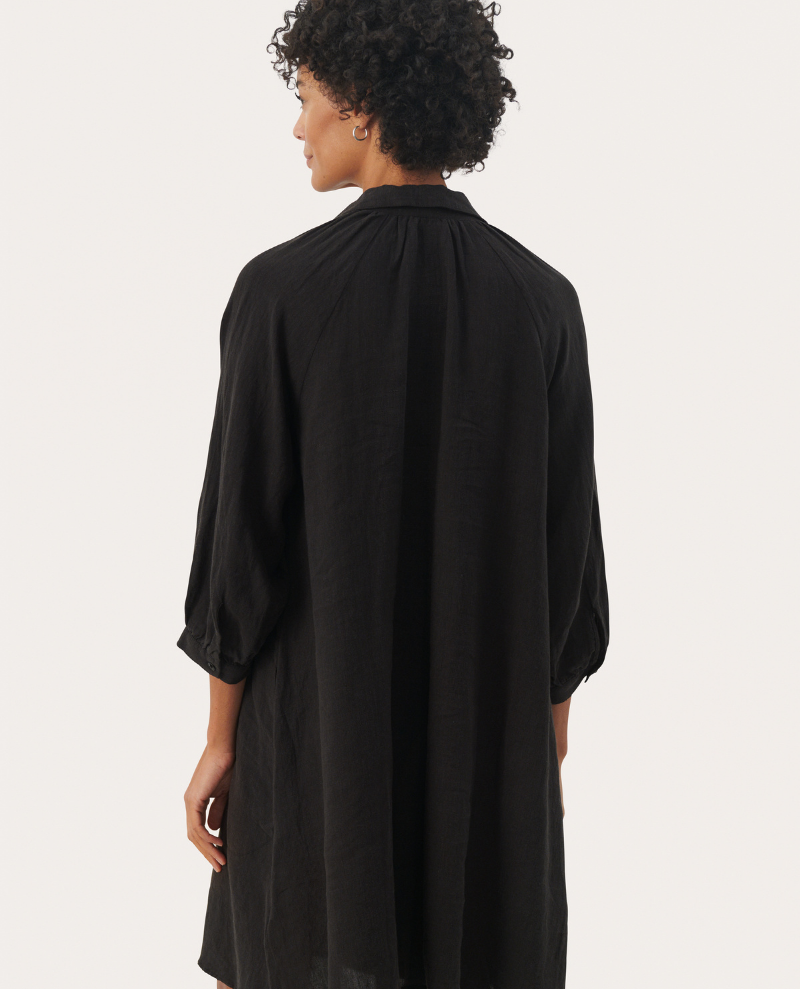 Part Two Erona Black Linen Dress