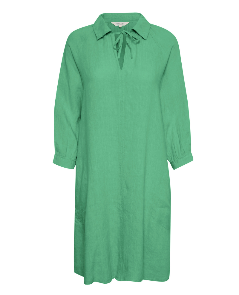 Part Two Erona Green Linen Dress