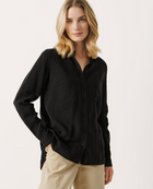 Part Two Kivas Black Linen Shirt