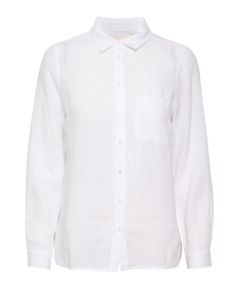 Part Two Kivas White Linen Shirt