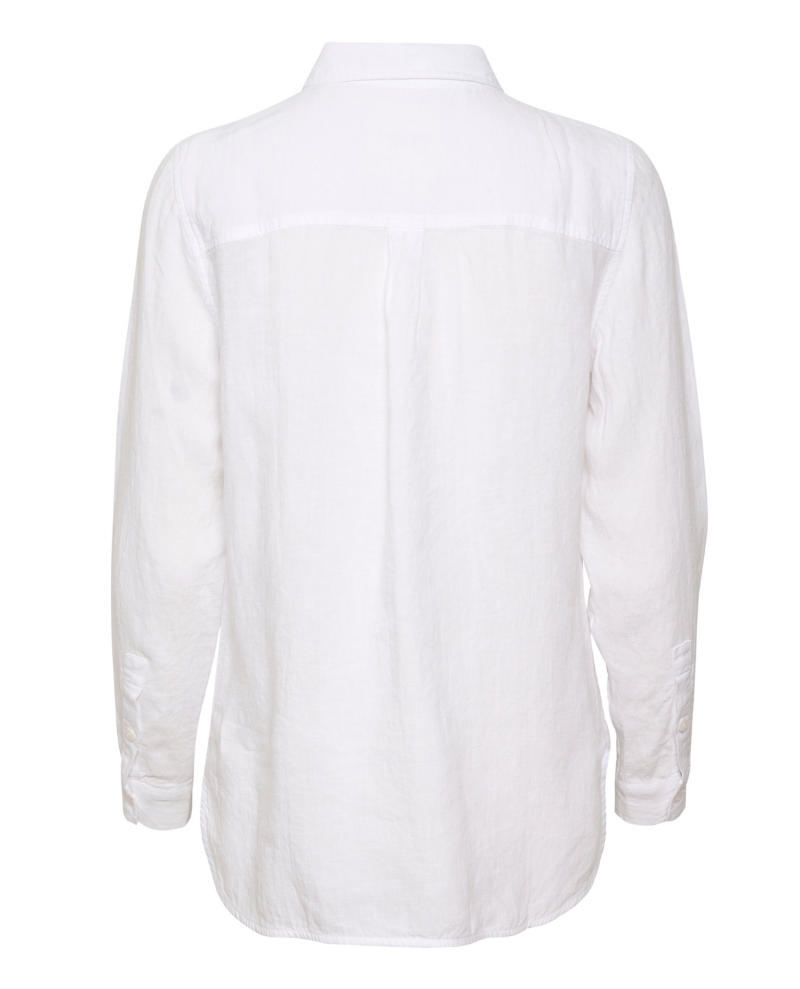 Part Two Kivas White Linen Shirt
