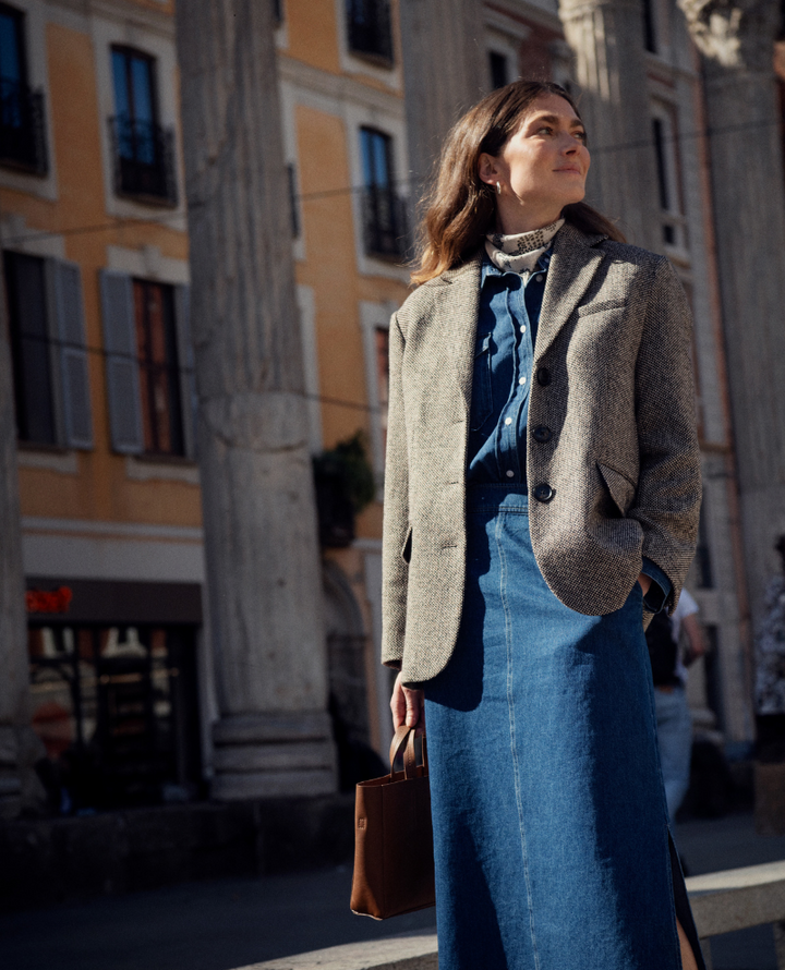 Part Two Lira Brown Tweed Blazer