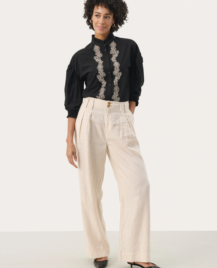 Part Two Nanati Linen French Oak Trousers