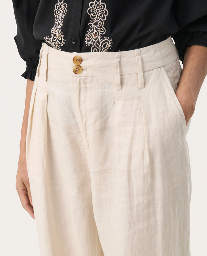 Part Two Nanati Linen French Oak Trousers