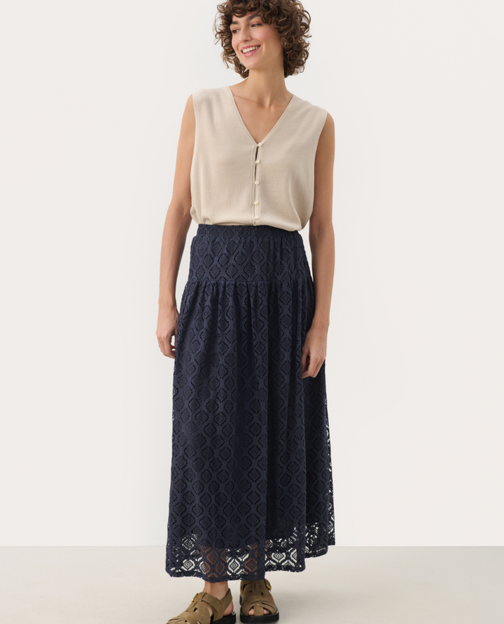 Part Two Nanlinn Navy Maxi Skirt