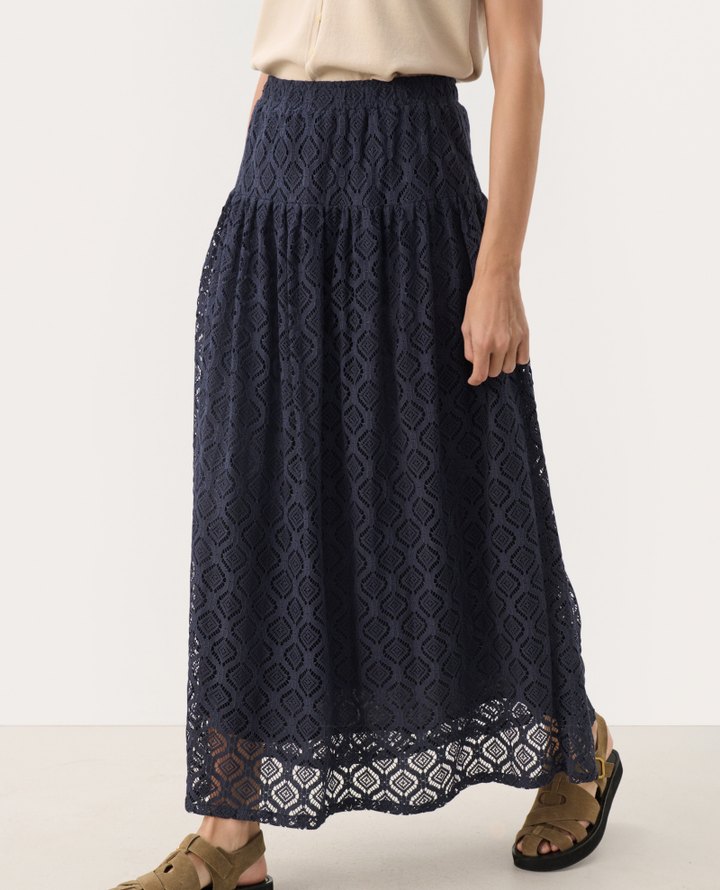 Part Two Nanlinn Navy Maxi Skirt