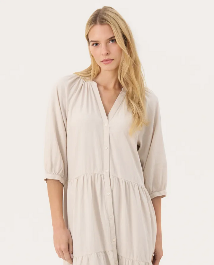 Part Two Nataliya French Oak Maxi Shirt Dress