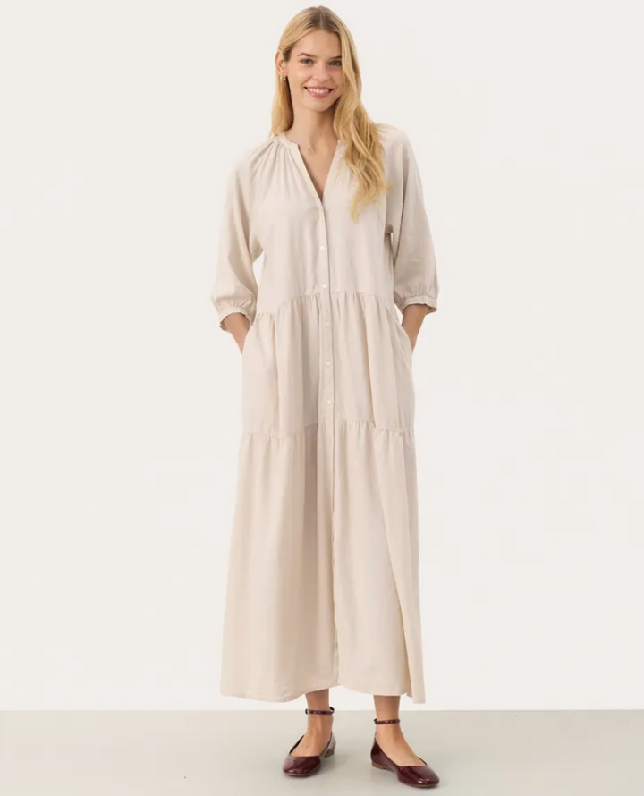 Part Two Nataliya French Oak Maxi Shirt Dress