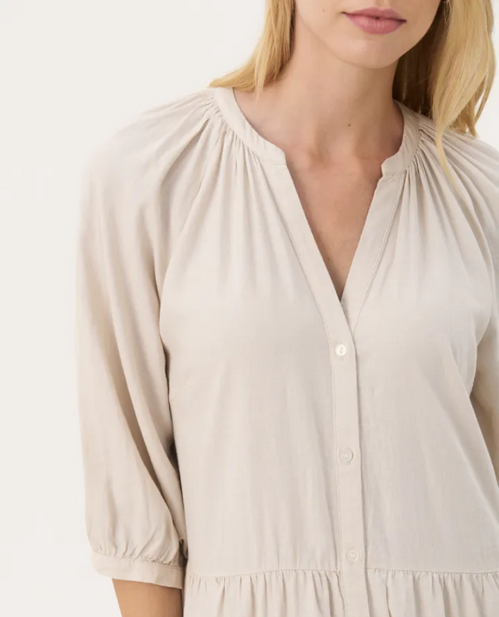Part Two Nataliya French Oak Maxi Shirt Dress