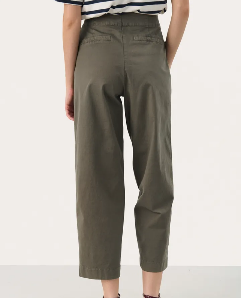 Part Two Netta Kalamata Green Trousers