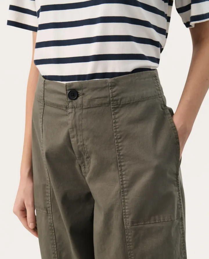 Part Two Netta Kalamata Green Trousers