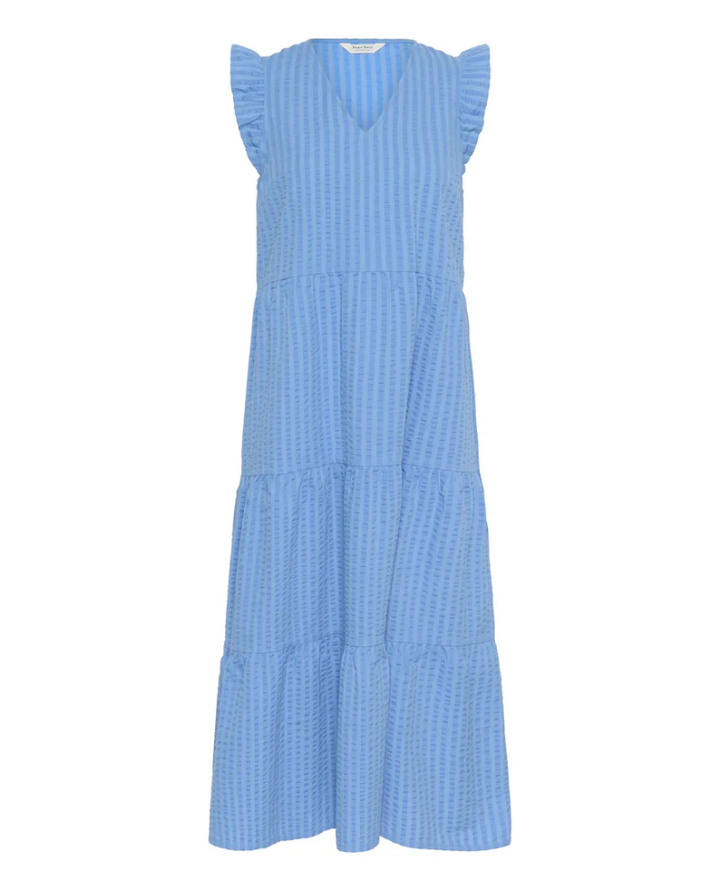 Part Two Pamalina Blue Seersucker Maxi Dress
