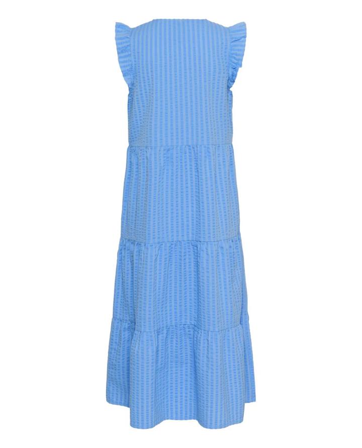 Part Two Pamalina Blue Seersucker Maxi Dress