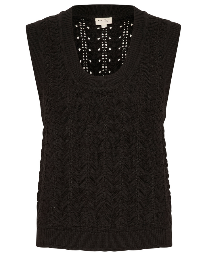 Part Two Radika Black Sweater Vest Knit