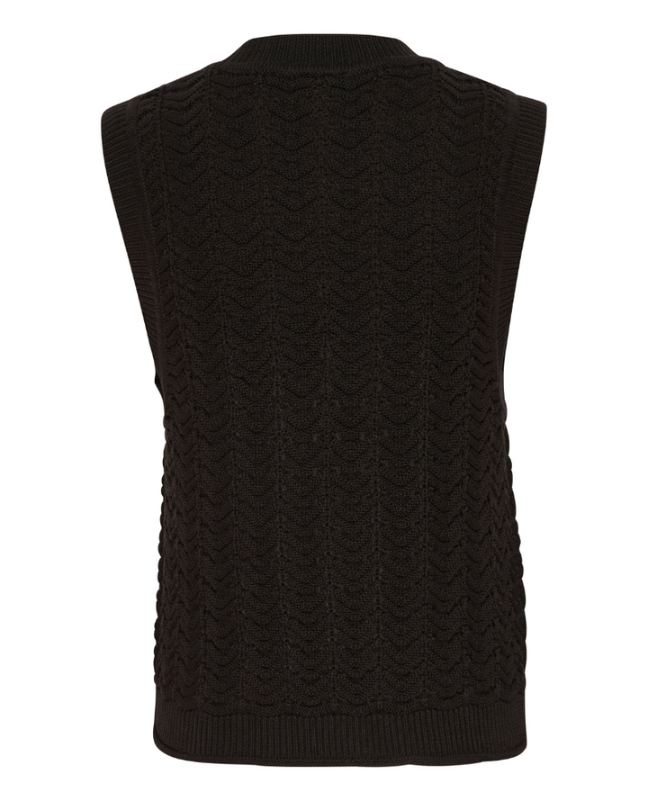 Part Two Radika Black Sweater Vest Knit