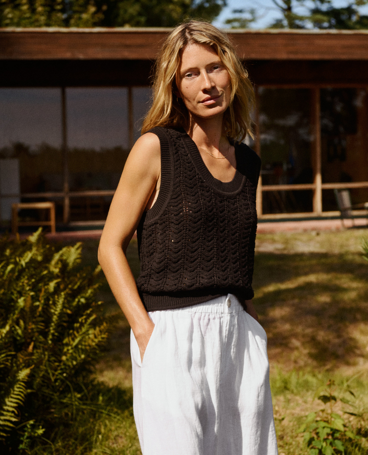 Part Two Radika Black Sweater Vest Knit
