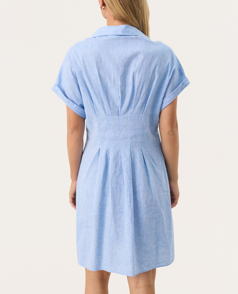 Part Two Rianna Blue Short Shirt Dress