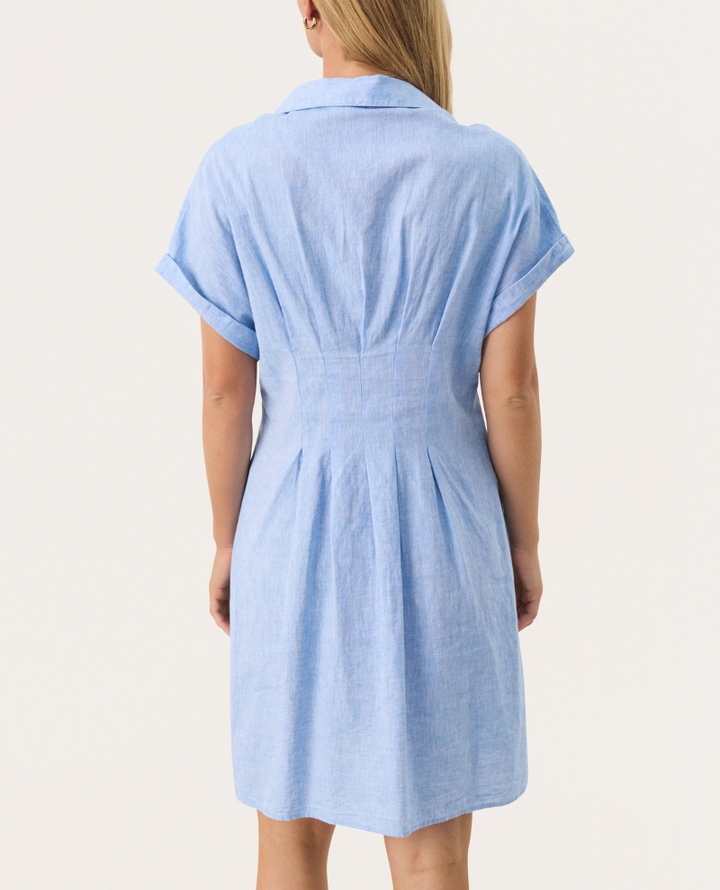 Part Two Rianna Blue Short Shirt Dress