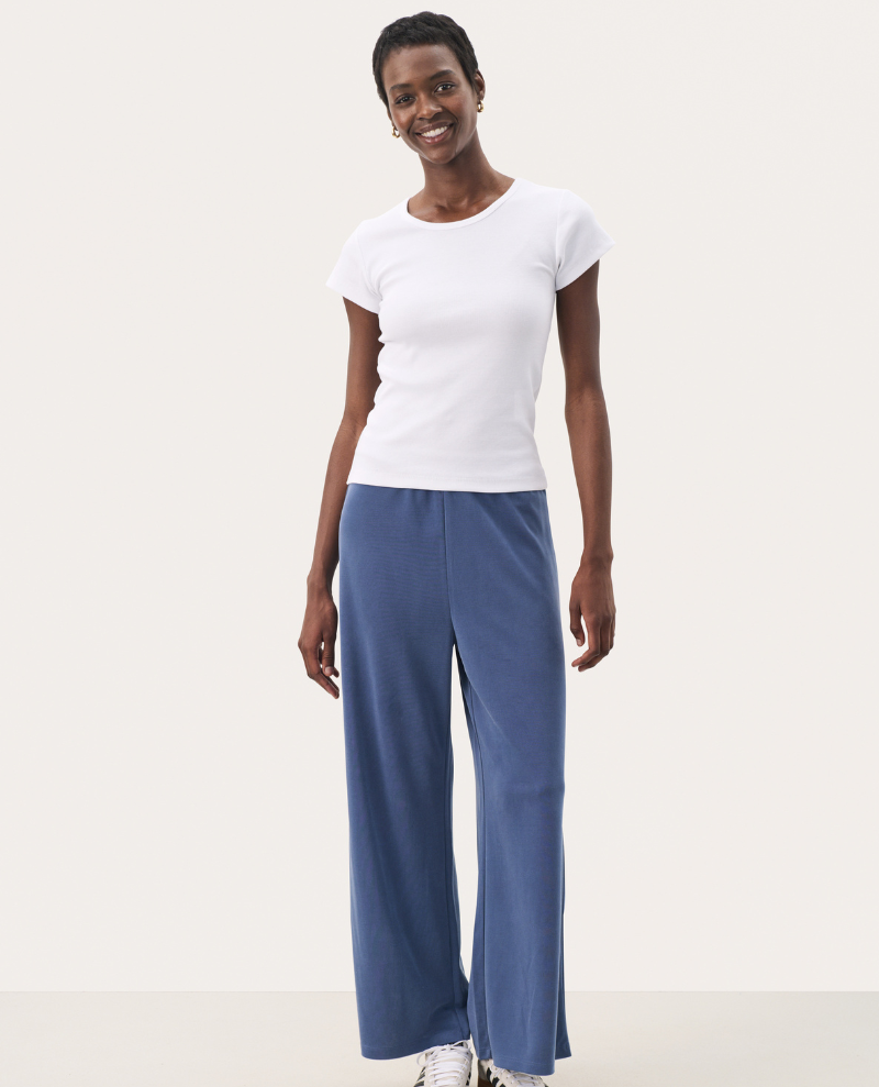 Part Two Rochelle White Ribbed T-Shirt